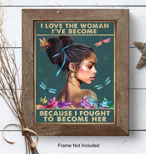 Vista 8 de Arte afroamericano – Inspiración citas positivas Mujeres afroamericanas – Chica afroamericana – Arte de pared de niña negra – Póster motivacional