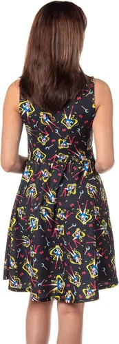 Vista 4 de Seven Times Six Sailor Moon - Vestido de cosplay con estampado de arco y luna para mujer