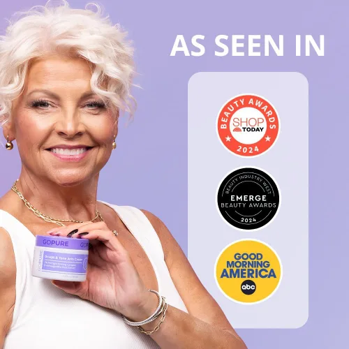 Vista 5 de Crema de Brazo Sculpt & Tone de goPure – Crema Reafirmante y Tensora para los Brazos, Suaviza el Aspecto de las Arrugas, Hidrata en Profundidad