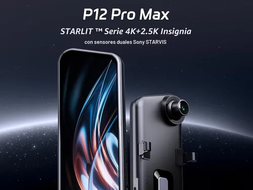 Vista 2 de Pelsee P12 Pro Max 4K+2.5K Espejo Dash Cam w/Starvis 2 IMX678