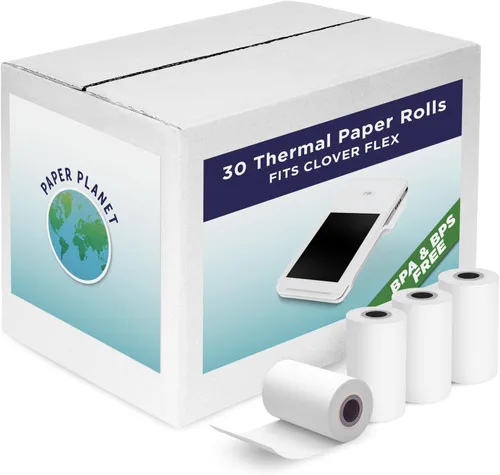 Vista 10 de PaperPlanet Papel térmico para recibos para Clover Flex Compatible con modelos Clover POS C400 C401 C403 C405 C406 10 rollos