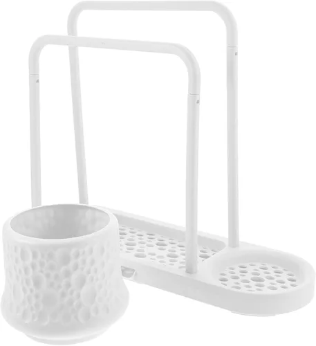 Vista 4 de Alipis Agujero - Organizador de estante de cocina para guardar platos, soporte para esponja de cocina, estante de drenaje para fregadero