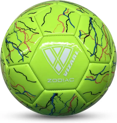 Vista 2 de Vizari Zodiac Balón de fútbol para entrenamiento al aire libre y juego divertido Pelota de fútbol al aire libre con vejiga de goma y cuero