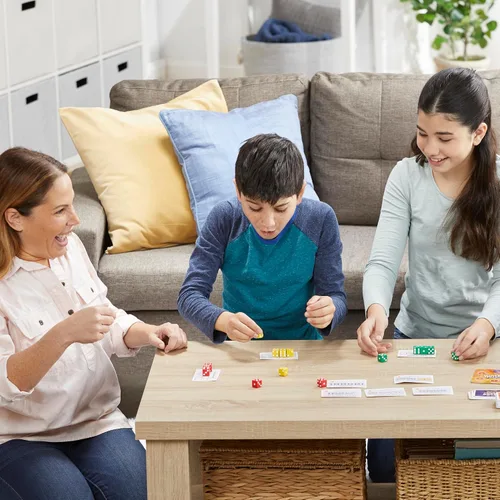 Vista 9 de Hasbro Gaming Yahtzee Frenzy Juego de dados y cartas, juego de dados de ritmo rápido, juegos de cartas para familias y niños, juegos familiares