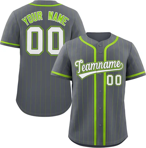 Vista 38 de Camiseta de béisbol de rayas finas personalizada hipster hip hop, camisetas deportivas con nombre y número del equipo personalizado para hombres