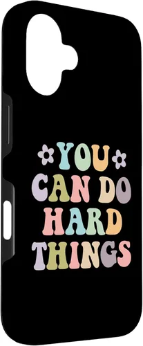 Vista 3 de Inspirational Women's Graphics - You Can Do Hard Things Case for iPhone 16