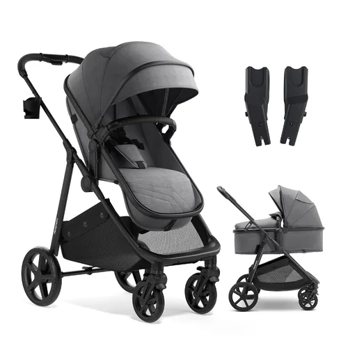 Vista 18 de Mompush Wiz - Cochecito reversible 2 en 1, plegable con una sola mano Negro