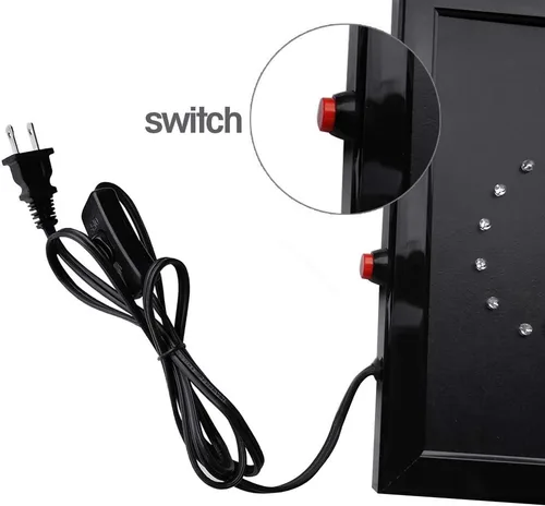 Vista 3 de Boshen Letrero LED de cajero automático para negocios, pantalla LED, tablero de anuncios de movimiento animado con interruptor intermitente y modo