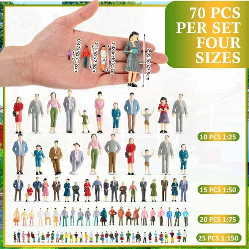Vista 2 de Namalu 70 piezas de figuras de personas 1: 25 1: 50 1: 75 1: 150, modelo Varios