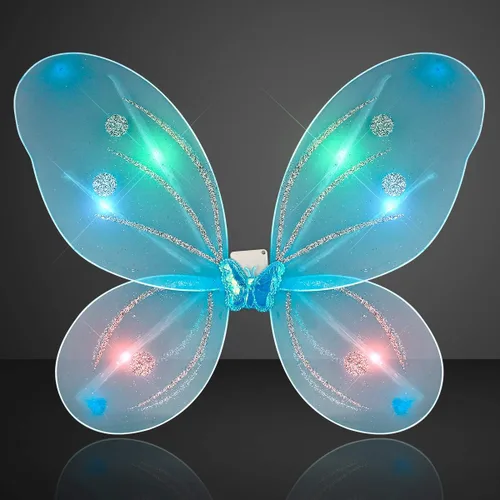 Vista 2 de Aqua Light Up - Alas de hadas con luces LED multicolor parpadeantes para niñas y mujeres adultos