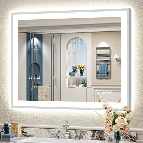 Vista 46 de 24x32 LED Bathroom Mirror, Backlit & Front Lit Lighted Mirror Retroiluminado+luz frontal