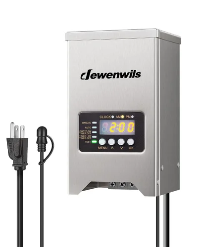 Vista 9 de DEWENWILS Transformador de bajo voltaje de 300W para paisaje, transformadores de bajo voltaje para exteriores con sensor de fotocélula