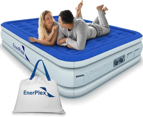 Vista 13 de EnerPlex Colchón de Aire con Bomba Incorporada - Colchón Hinchable Autoinflable con Soporte para el Cuello - Cama de Aire Inflable para Viajes