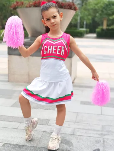 Vista 3 de KAKALVER cheerleader costume for girls cheerleader outfit for Halloween Dress Up Cheerleader Gifts