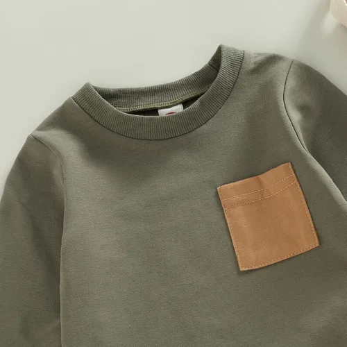 Vista 2 de CIYCUIT Conjunto de sudadera de manga larga y pantalones para bebé niño pequeño