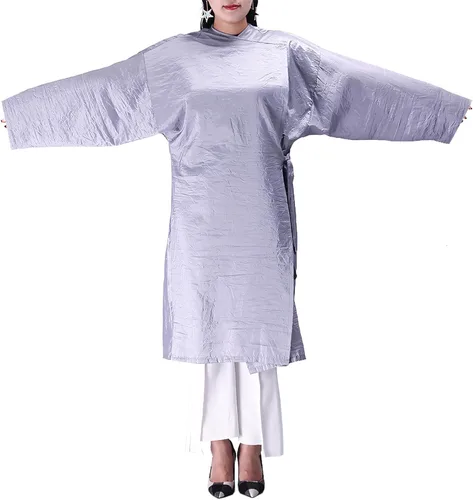 Vista 5 de TOPTIE Diseñó su logotipo para salón de belleza, bata de protección unisex, cierre frontal ajustable e impermeable