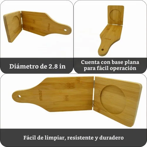 Vista 2 de IMUSA EE.UU. Tostonera tradicional pequeña de bambú/machacador de plátano