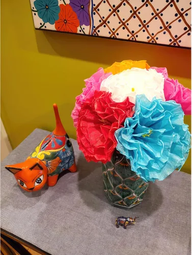 Vista 6 de Alondra's Imports Flores de papel mexicanas – Decoraciones de fiesta, decoraciones de Ofrenda, Fiestas, altar, Día de los Muertos, Flores