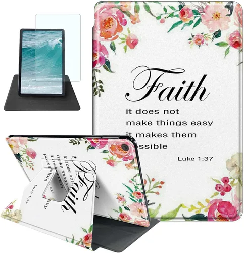 Vista 23 de Rossy Funda para tablet Kindle Fire HD 8 y Fire HD 8 Plus (12ª/10ª generación 2022/2020) + protector de pantalla giratorio de 360 grados, funda