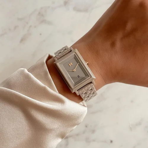 Vista 4 de MVMT Reloj cuadrado de cerámica para mujer