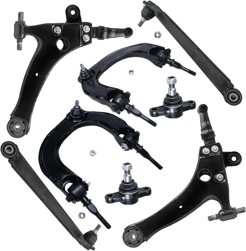 Vista 210 de Detroit Axle - Kit de brazos de control de extremo de 8 piezas para Toyota 2001-2003 Highlander 2002-2003 Camry Lexus ES300, 2 conjuntos de brazos