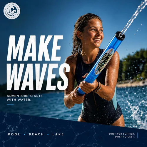 Vista 8 de Water Sports Stream Machine - Cañón de pistola de agua, fuerte, divertida y potente, juguete de piscina para todas las edades, cañón único de 8