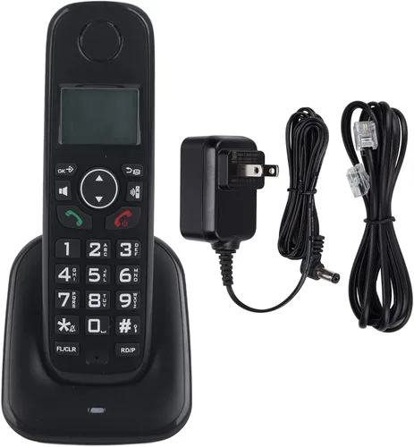 Vista 7 de ciciglow Teléfono inalámbrico para el hogar, compatible con 16 idiomas, pantalla LCD retroiluminada, identificación de llamadas/reenvío de llamadas