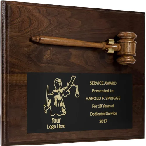 Vista 9 de Placa personalizada de martillo para abogados, abogados, fiscales, jueces, policías y más
