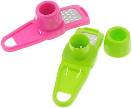 Vista 3 de Rallador de ajo, rallador de ajo francés, rallador de jengibre y ajo, cepillador manual, herramienta de corte multifuncional, accesorios de cocina