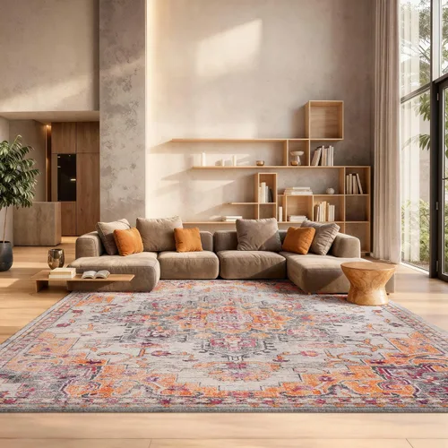 Vista 13 de Safavieh MAD473E - Tapete con diseño de medallón desgastado, bohemio elegante, colección Madison, no suelta pelos, fácil de cuidar, alto tránsito