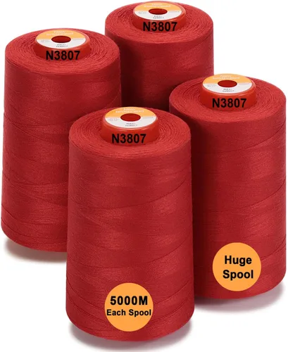 Vista 12 de New brothread - 30 opciones - 2 conos grandes de 5500Y (5000M) cada uno de hilo de poliéster hilado multiusos 40S/2 (Tex27) para serger, overlock