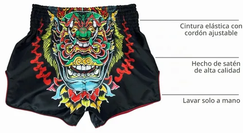 Vista 4 de Fairtex Pantalones cortos de boxeo Muay Thai de corte delgado "Kabuki