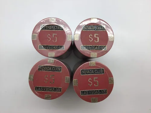 Vista 2 de Nevada Club Fichas de póquer - (100) $5 Núcleo de latón 0.53 oz