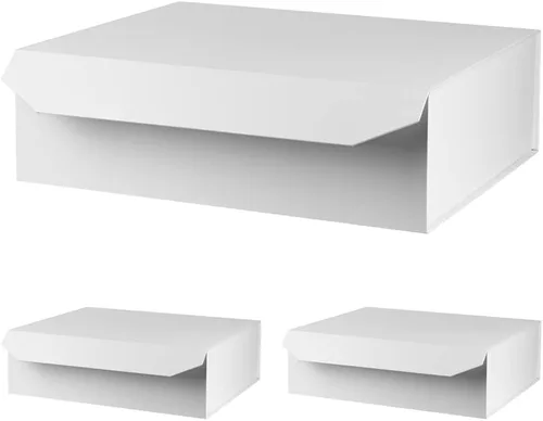 Vista 20 de 1 paquete de caja de regalo negra con tapas, pequeña de 12 x 8 x 2.7 pulgadas, cajas de regalo para ropa, cajas de regalo para camisas con cinta