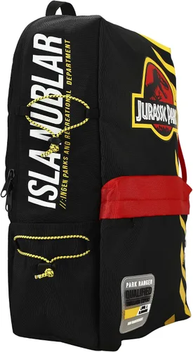 Vista 4 de Mochila negra con logotipo de seguridad Jurassic Park Negro osfa