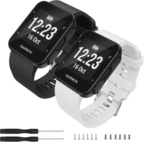 Vista 31 de GVFM banda compatible con Garmin Forerunner 35, silicona suave correa de repuesto para reloj inteligente Garmin Forerunner 35, se ajusta a muñeca