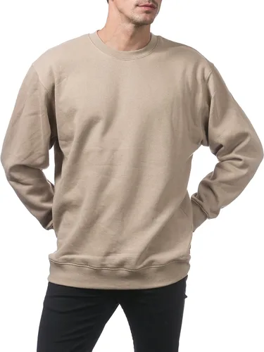 Vista 3 de Pro Club Sudadera pesada de forro polar con cuello redondo de 13 onzas para hombre