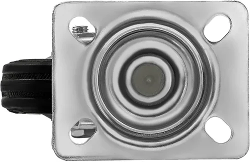 Vista 7 de 4 ruedas giratorias con base de goma con placa superior y rodamientos resistentes de 3 pulgadas, 1