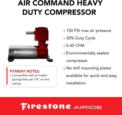 Vista 5 de Firestone Airide 2168 Air Command - Compresor resistente con kit de medidor analógico Relleno de doble punto Fácil de instalar Mejor