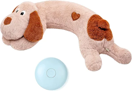 Vista 14 de WEOK Juguete de Latidos del Corazón para Cachorros para Alivio de Ansiedad por Separación, Animal de Peluche con Latidos Ayuda Conductual Calmante