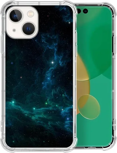 Vista 92 de CARLOCA Funda compatible con iPhone 7 Plus para niña, transparente con increíble diseño de nebulosa espacial, diseño de plástico a prueba de golpes