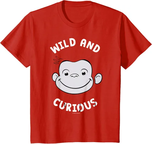 Vista 3 de Curious George Camiseta Big Face Wild and Curious Negro