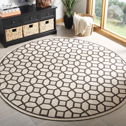 Vista 24 de SAFAVIEH Linden Collection - Alfombra lavable para exteriores, alfombra de pasillo de 2.2 x 8 pies, gris claro y carbón, no desprende pelusa y fácil