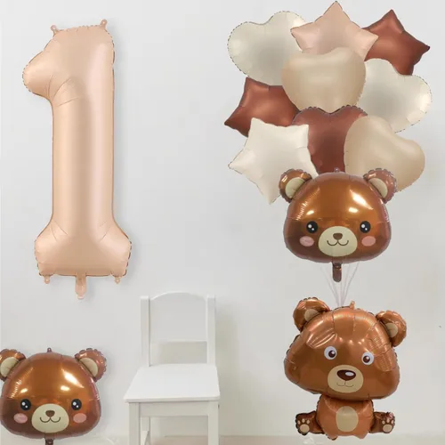 Vista 6 de 23 globos de oso, globos de 40 pulgadas, globos de oso de peluche de 40 pulgadas, globos de cumpleaños, globos de aluminio de animales para Caramelo