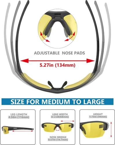 Vista 3 de QoolTimes - Gafas de sol polarizadas para hombres y mujeres, 100% protección UV, con funda, bolsa y correa