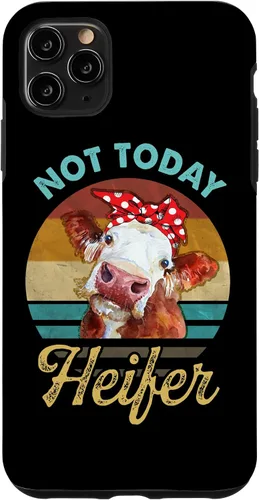 Vista 11 de iPhone 15 Vintage Not Today Heifer Cute Cow Gift For Women Men Farmer Case