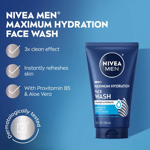 Vista 2 de NIVEA MEN Loción facial de máxima hidratación, loción facial con protector solar SPF 15 de amplio espectro para hombres, paquete de 4 tubos de 2.5