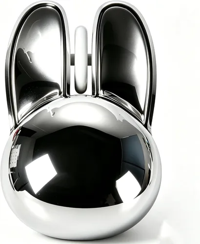 Vista 7 de Ratón inalámbrico Bluetooth con forma de conejo, pequeño, silencioso, USB, óptico, silencioso, divertido, para PC, laptop, computadora