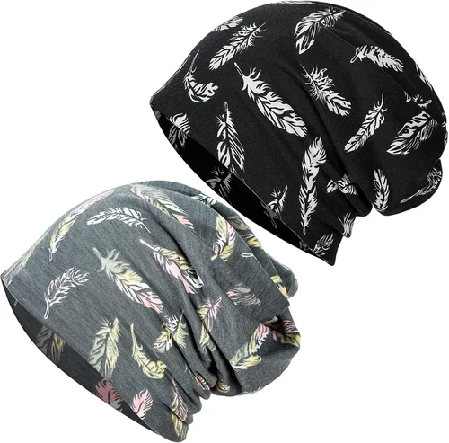 Vista 35 de JarseHera Gorro holgado de mujer con encaje de algodón, gorros para quimioterapia, gorros para el cáncer, turbante