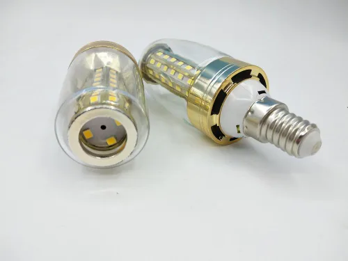 Vista 6 de Paquete de 2, 8W 2800-3200k E14 Bombilla LED de maíz de ahorro de energía para lámpara de techo de pared (blanco cálido)